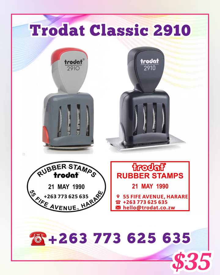 Trodat Classic 2910 Date Rubber Stamps 0773625635